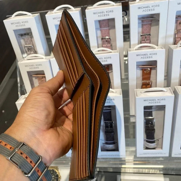 Michael Kors Billfold Bifold Wallet Men's Croc Embossed Leather 36F1LC0F1E - Picture 4 of 8